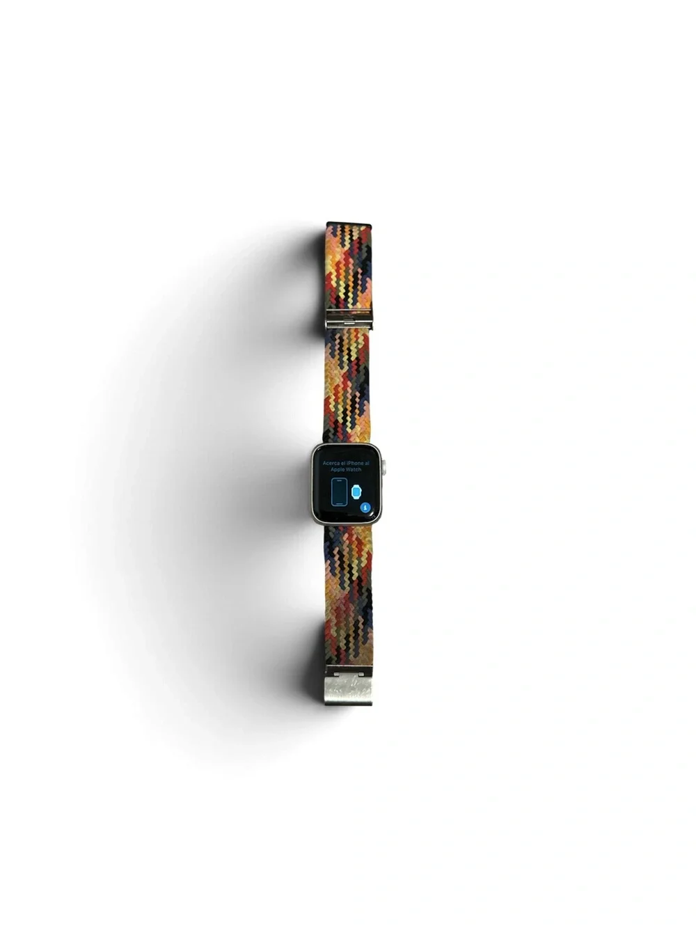 Apple Watch with Multicolor Woven Band